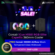 Corsair iCue H150i RGB Elite Capellix 360mm Cooler + Corsair 3000D Airflow Black TG Midtower Online Hot Sale