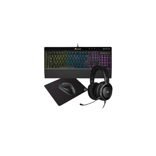 Corsair iCue 5000D Airflow RGB White TG Midtower + Corsair 4-in-1 Gaming Bundle (K55 Pro Keyboard, Harpoon Mouse, MM300 Mousepad, HS50 Headset) Cheap