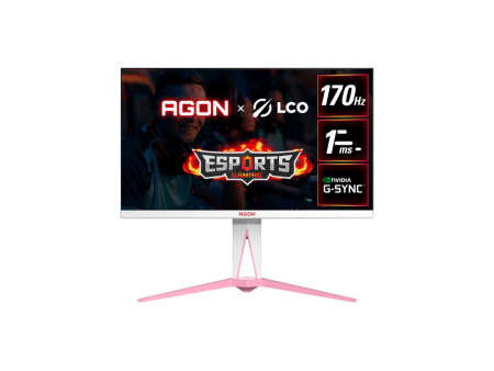 AOC Agon AG275QXR 27  QHD (2560x1440) IPS 170Hz 1ms (GtG) G-Sync Compatible IPS Premium Gaming Monitor (White Pink) Supply