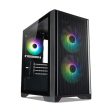 Tecware NEO M2 TG mATX Case with 3X120mm Fans ( Black   Whiite ) Fashion