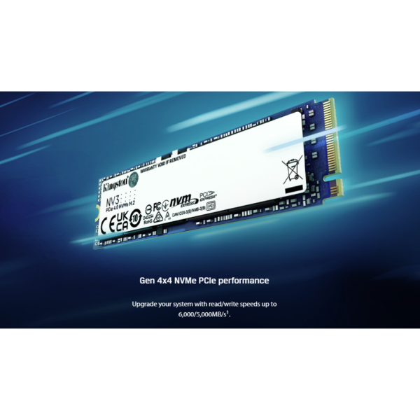 Kingston NV3 PCIe 4.0 NVMe M.2 Internal Desktop and Laptop SSD ( 1TB SNV3S 1000G - 2TB SNV3S 2000G ) Fashion