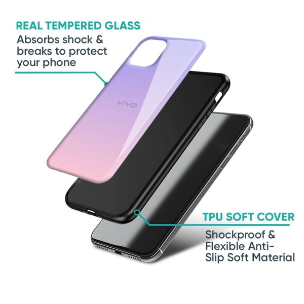 Lavender Gradient Glass Case for Vivo X60 Online now