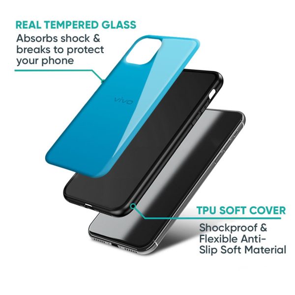 Blue Aqua Glass Case for Vivo X60 Online now