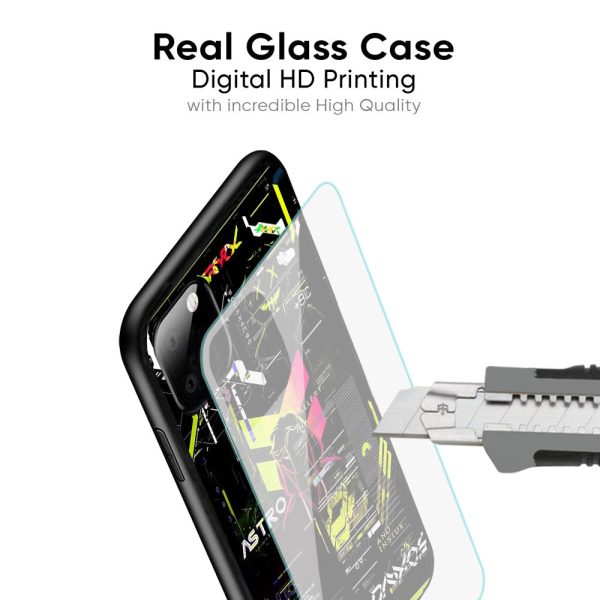 Astro Glitch Glass Case for Oppo A18 Sale