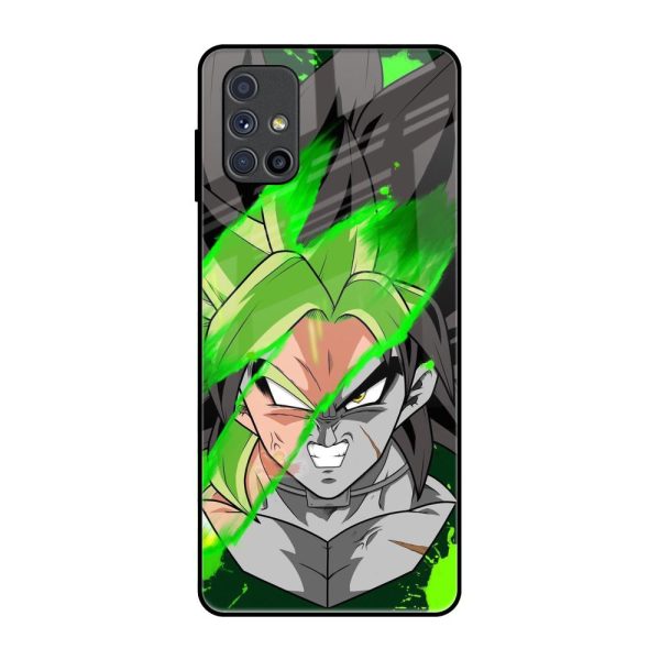 Anime Green Splash Glass Case for Samsung Galaxy M51 Online Sale