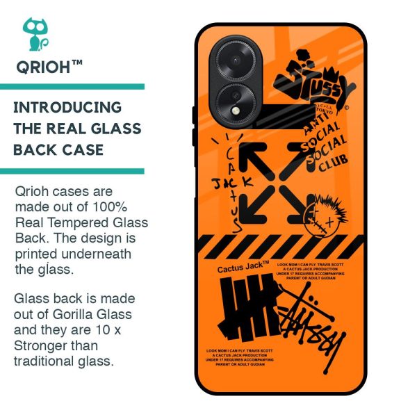 Anti Social Club Glass Case for Oppo A18 on Sale