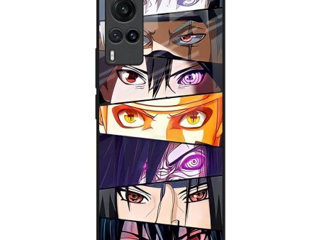 Anime Eyes Glass Case for Vivo X60 Fashion