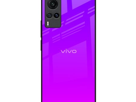 Purple Pink Glass Case for Vivo X60 Fashion