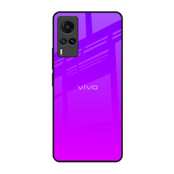 Purple Pink Glass Case for Vivo X60 Fashion