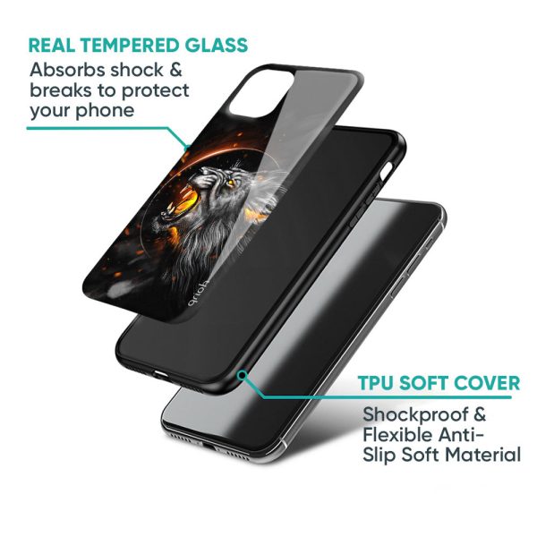 Aggressive Lion Glass Case for Vivo X60 on Sale