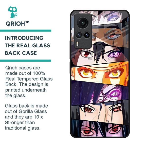 Anime Eyes Glass Case for Vivo X60 Fashion