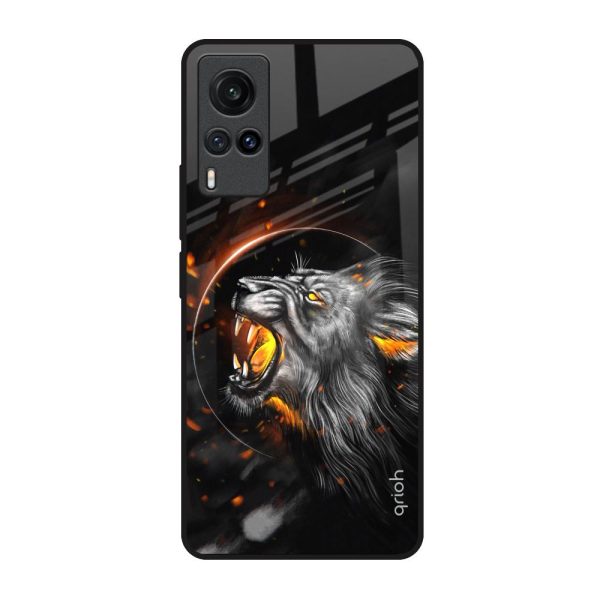 Aggressive Lion Glass Case for Vivo X60 on Sale