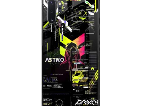 Astro Glitch Glass Case for Samsung Galaxy Note 10 Plus For Sale