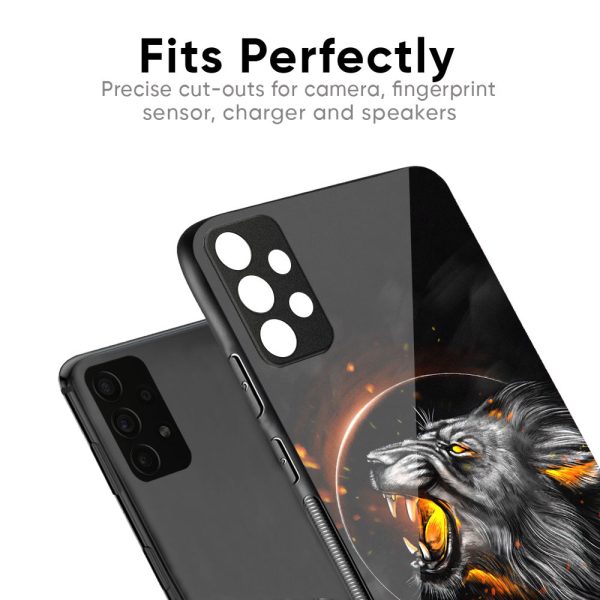 Aggressive Lion Glass Case for Samsung Galaxy M51 Hot on Sale