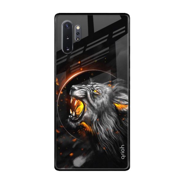 Aggressive Lion Glass Case for Samsung Galaxy Note 10 Plus For Cheap