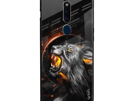 Aggressive Lion Glass Case for Oppo F11 Pro Supply