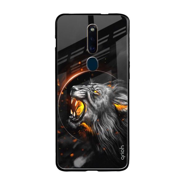 Aggressive Lion Glass Case for Oppo F11 Pro Supply