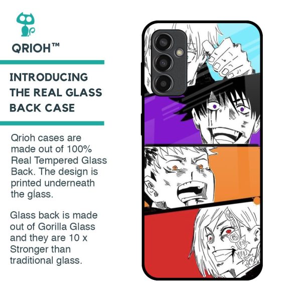 Anime Sketch Glass Case for Samsung Galaxy M13 Online Sale