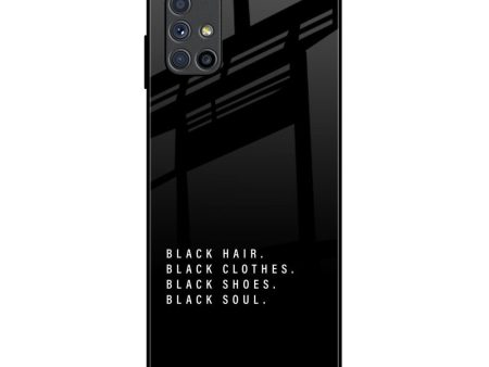 Black Soul Glass Case for Samsung Galaxy M51 on Sale