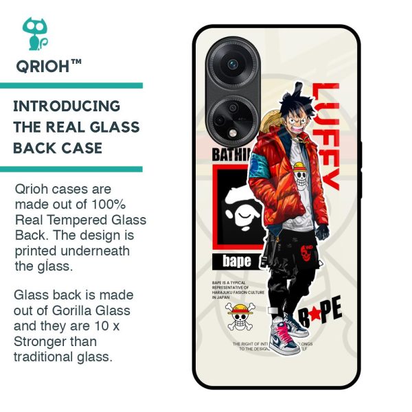 Bape Luffy Glass Case for Oppo F23 5G Online now