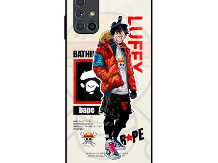 Bape Luffy Glass Case for Samsung Galaxy M51 Online Hot Sale