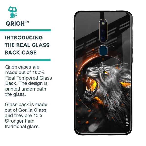 Aggressive Lion Glass Case for Oppo F11 Pro Supply