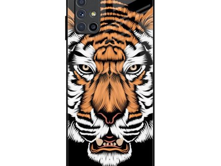 Angry Tiger Glass Case For Samsung Galaxy M51 Fashion