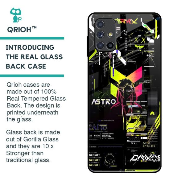 Astro Glitch Glass Case for Samsung Galaxy M51 Hot on Sale