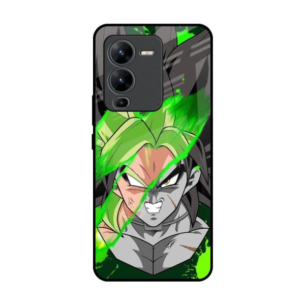 Anime Green Splash Glass Case for Vivo V25 Pro For Sale