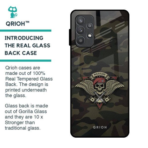 Army Warrior Glass Case for Samsung Galaxy A52 Online Sale