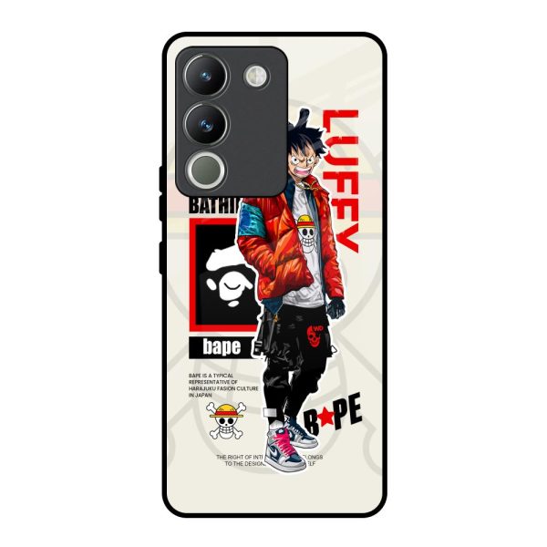 Bape Luffy Glass Case for Vivo Y200 5G Online Hot Sale