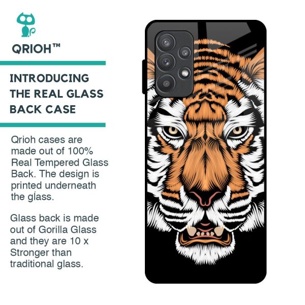 Angry Tiger Glass Case For Samsung Galaxy A52 Sale