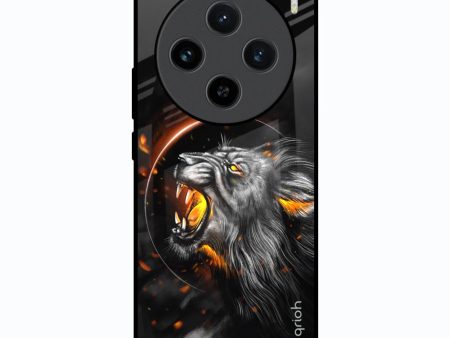 Aggressive Lion Glass Case for Vivo X100 5G Online now