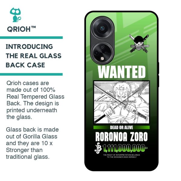 Zoro Wanted Glass Case for Oppo F23 5G Online now