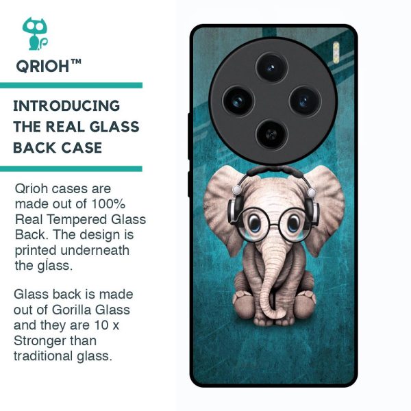 Adorable Baby Elephant Glass Case For Vivo X100 5G Supply