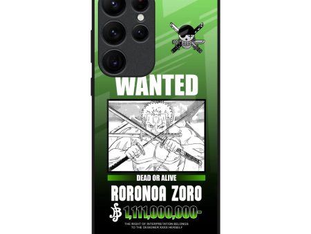 Zoro Wanted Glass Case for Samsung Galaxy S22 Ultra 5G For Sale