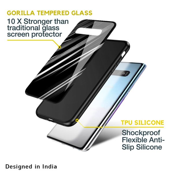 Black & Grey Gradient Glass Case For Samsung Galaxy A52 Online Hot Sale