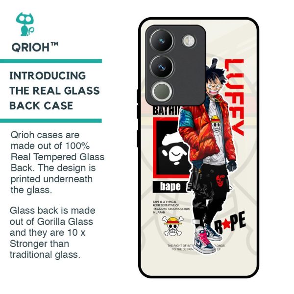 Bape Luffy Glass Case for Vivo Y200 5G Online Hot Sale