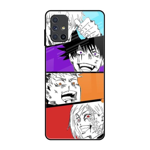 Anime Sketch Glass Case for Samsung Galaxy M51 Fashion