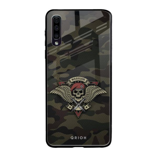 Army Warrior Glass Case for Samsung Galaxy A50 Fashion