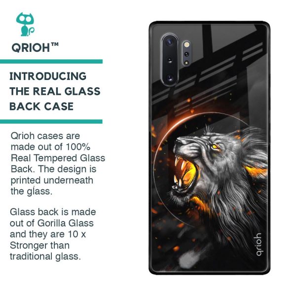 Aggressive Lion Glass Case for Samsung Galaxy Note 10 Plus For Cheap