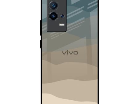 Abstract Mountain Pattern Glass Case for IQOO 8 5G Online