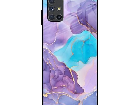 Alcohol ink Marble Glass Case for Samsung Galaxy M51 Online now