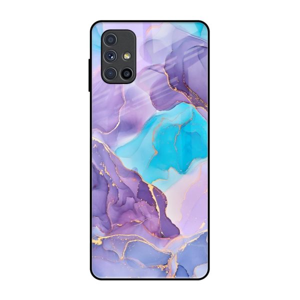 Alcohol ink Marble Glass Case for Samsung Galaxy M51 Online now