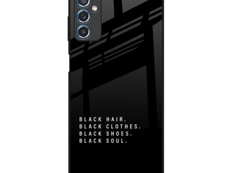 Black Soul Glass Case for Samsung Galaxy M52 5G Hot on Sale