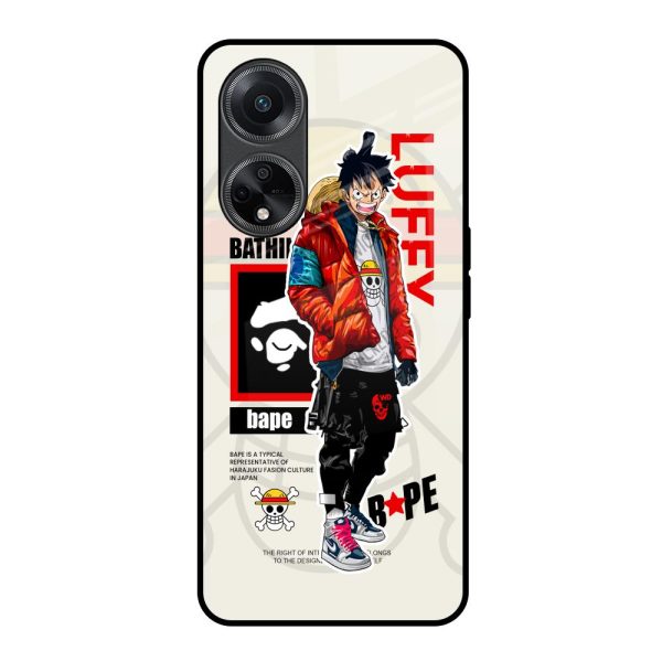 Bape Luffy Glass Case for Oppo F23 5G Online now