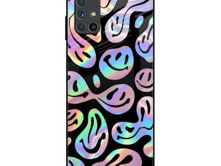 Acid Smile Glass Case for Samsung Galaxy M51 Online Sale