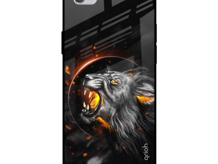 Aggressive Lion Glass Case for iPhone 6 Plus Online Hot Sale