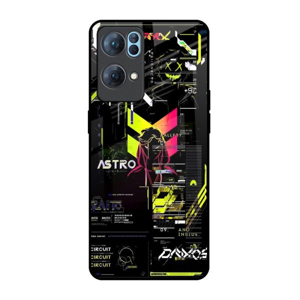 Astro Glitch Glass Case for Oppo Reno7 Pro 5G Online Hot Sale