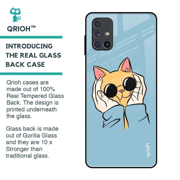 Adorable Cute Kitty Glass Case For Samsung Galaxy M51 For Cheap